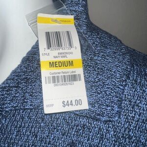 Karen Scott Women's Navy Marl V-Neck Sweater